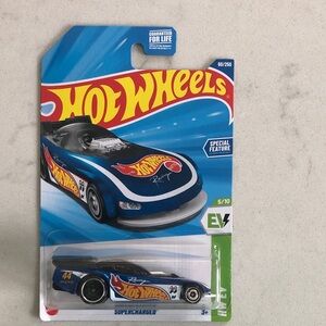 Mattel Hot Wheels Blue Supercharged Racer